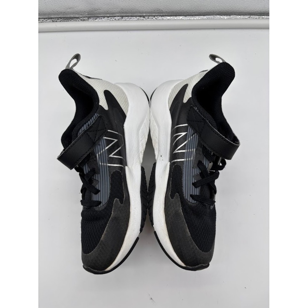 New Balance Rave Run v1 Kids Sneakers Black White Mesh Hook and Loop Strap - Picture 7 of 10